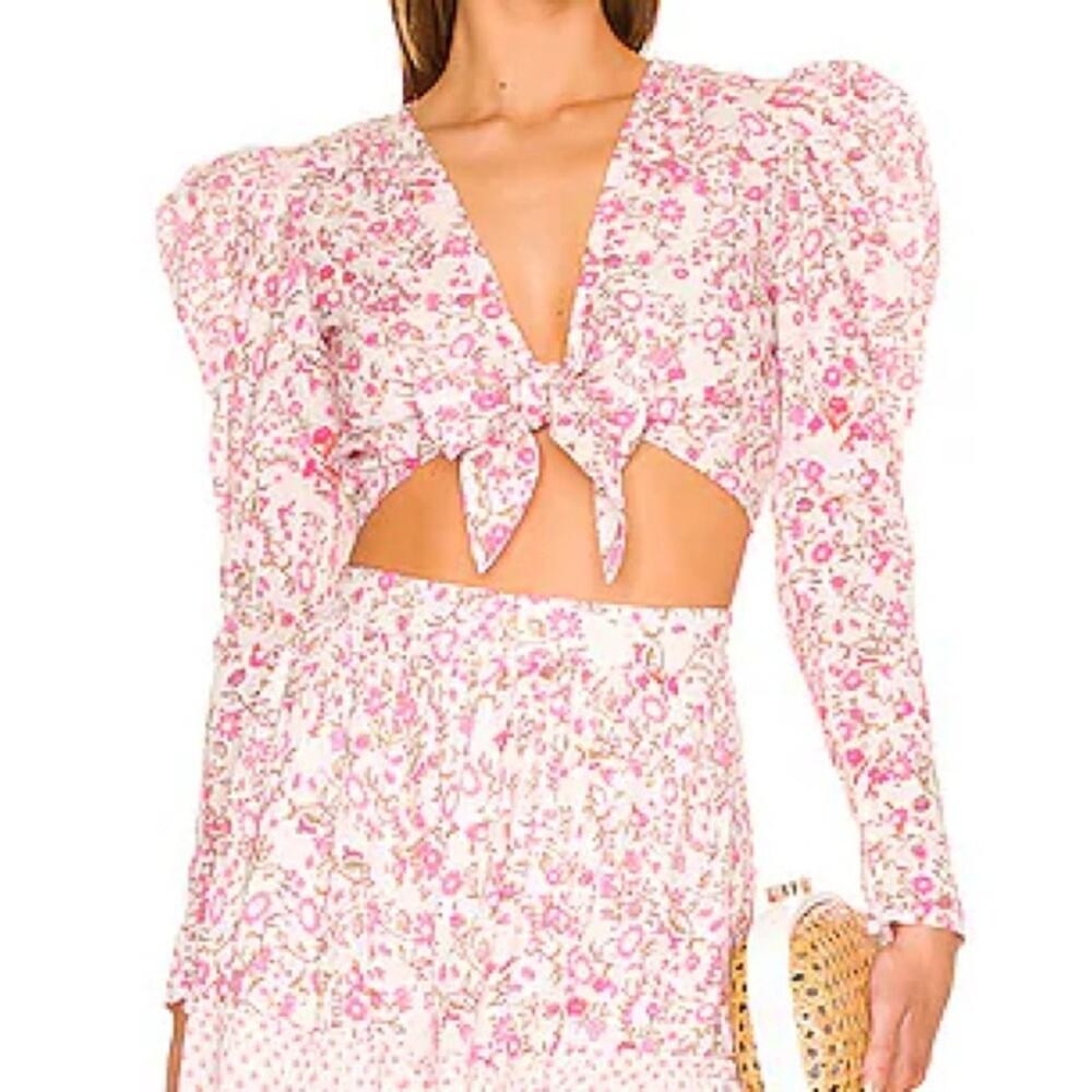 HEMANT AND NANDITA Hera Crop Top in Orchid Pink Women’s Sz M